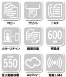 小型複合機の充実した機能