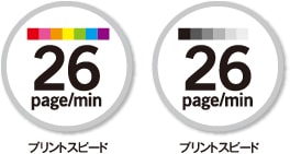 カラーもモノクロも26枚/分