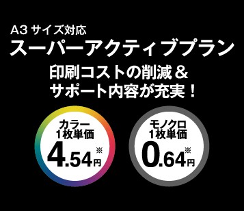 A3対応のスーパーアクティブプラン