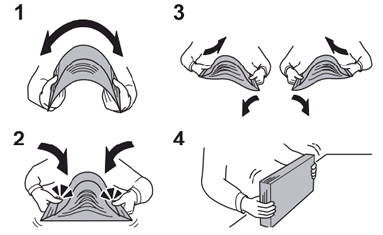 用紙をトレイにセットする前の手順